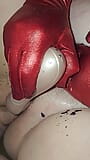 Pelacur penurut pantat montok didobel penetrasi dan bukkake berlumuran air mani di wax play bdsm kontol 30cm snapshot 14