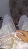 Porra com pijama de cetim de seda snapshot 2