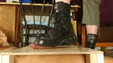 Erotic cock stomping with New Rock boots snapshot 13