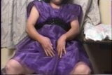 Robe de soirée violette masturbation6 snapshot 5