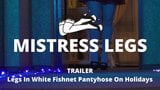 Legs In White Fishnet Pantyhose On Holidays snapshot 1
