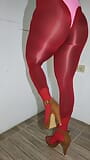 Sparkly red pantyhose and heels snapshot 15