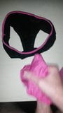 Cumming on black cotton panties snapshot 4