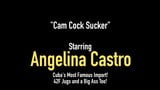 Curvy Cuban Angelina Castro Blows Her Hard Cock Camera Man! snapshot 1