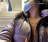 Desi bhabhi showing her boobs in her jacket in public place snapshot 7