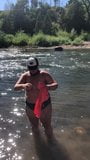 Getting topless in the river snapshot 4