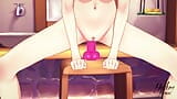 Kana Kojima cavalga um vibrador rosa - 3D Hentai snapshot 8