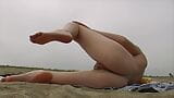 Rubia alemana caliente frotando su coño húmedo en la playa snapshot 6