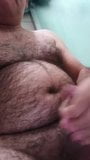 Hairy daddy jerk off and cum on shower snapshot 4