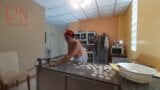 Nudist housekeeper Regina Noir cooking at the kitchen. Naked maid makes dumplings. Naked cooks. Bra 1 snapshot 10