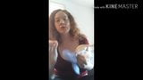 Curly girl shows how to pump breast milk on Youtube snapshot 9