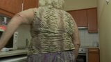 Busty Hungarian Granny Kitti fucks in the kitchen snapshot 1