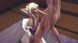 Yaoi Femboy - Kitsune Femboy leckt und lutscht einen Schwanz. snapshot 2