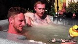 Inked ginger homo leaves jacuzzi to jack off dick with lover snapshot 4