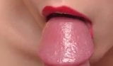 Toller Blowjob mit rotem Lippenstift snapshot 2