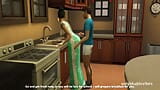 Indian stepmom and stepson kitchen sex in morning Hindi darty taking snapshot 1