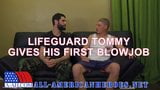 Lifeguard Tommy Gives His First Blowjob snapshot 1