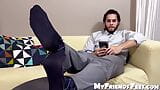 Handsome Nathaniel shows off his delicious pair of feet solo snapshot 4