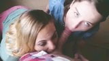 Threesome blowjob with neighbors in POV snapshot 13