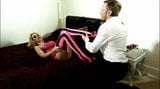 British slut gets fucked in pink and black hold-ups snapshot 3