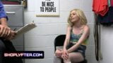 Blonde 18+ Teen Minxx Marii Caught Shoplifting And Punished In The Backroom By Security Officer snapshot 9