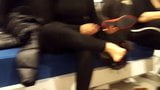 Shoe shopping mature, sexy feet, long toes snapshot 1