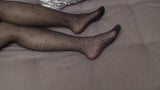 Sexy legs in pantyhose. Leg shackles snapshot 1