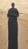 walking in shadow in beach Santa Cruz snapshot 2