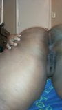 BBW shaking big ebony ass wet pussy flashing snapshot 9