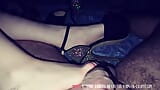 Vends-ta-culotte - Amateur footjob wearing beautiful shoes with stilettos snapshot 6