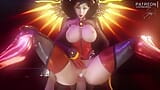 Devil mercy em suas costas recebendo uma grande gozada interna snapshot 1