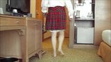 Red tartan skirt and slips hanging snapshot 5