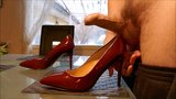 Cum in red stiletto high heel snapshot 8