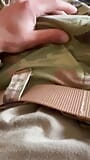 Horny soldier shoots creamy load through his military briefs and on his unit patch snapshot 4