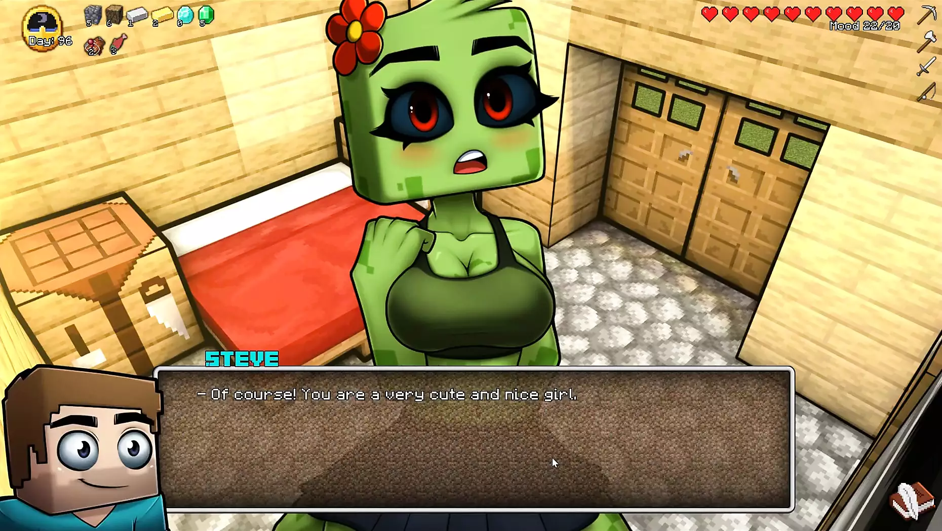 Hornycraft minecraftパロディ変態ゲームポルノプレイep.21クリーパーガールがビーチでパイズリをしてくれた