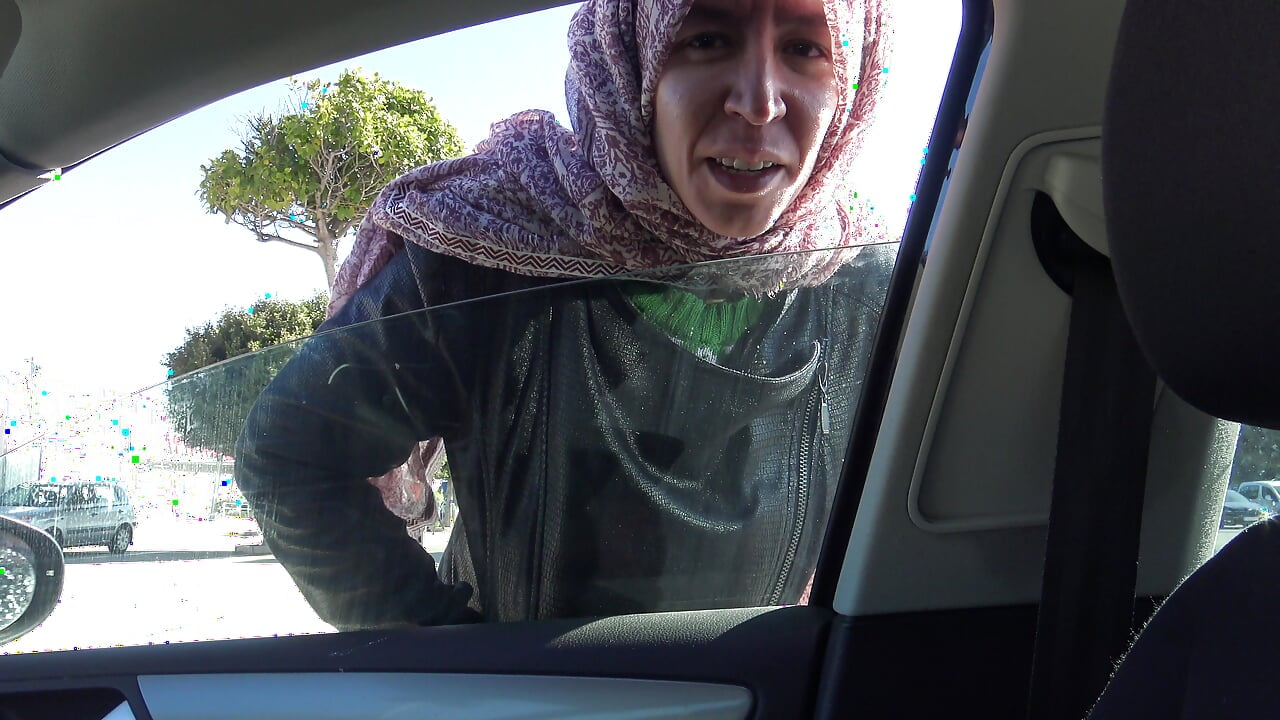 Algerian girl gives a handjob to a perverted French man with a small cock