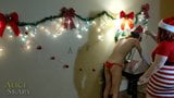 Mrs Santa Punishes A Naughty Bad Elf - Caned & Strap-On Fuck snapshot 2