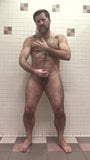 RESTROOM HJ: Hairy Daddy Strips To Shoot CUM FOUNTAIN Pt. 2 snapshot 6