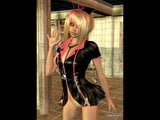 Zierliche blonde Krankenschwester 3d im Latex snapshot 1