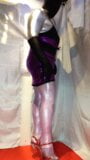 SISSY SLUT IN SILVER AND PURPLE SHOW FUCKING HER TOYS snapshot 3