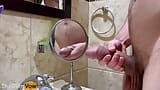 Cumming to the mirror a thick load snapshot 1