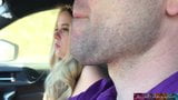 babe hitchhiking picked up for amateur casting snapshot 3