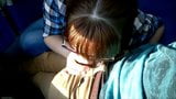 戴眼镜的女孩在火车上吮吸 snapshot 8