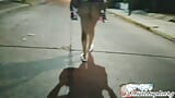 walk exposing my pussy in public voyeur fucks me on the street dressed without panties Argentina snapshot 4