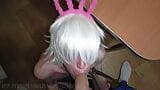 Femboy Cross under the table served the big dick of the owner 's daddy in adidas ! snapshot 8