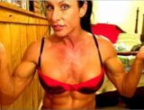 Muscle Milf flexing pecs snapshot 6