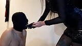 Sexy ass worship. Smell fetish. Dominatrix Nika made the slave kiss and lick her ass, then she took off her panties... snapshot 12