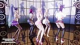 MMD Badkiz - Come Closer Sexy Kpop Dance Ahri Akali Seraphine Kaisa Evelynn League Of Legends KDA snapshot 4