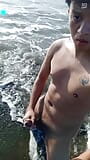 Une adolescente asiatique gay sexy se fait baiser à la plage snapshot 20