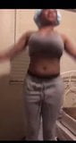 Ebony Doing Jumping Jacks Oils Big Titts snapshot 1